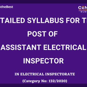 Assistant Electrical Inspector Syllabus