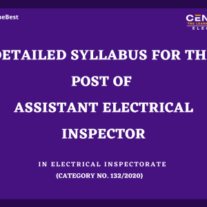 Syllabus: Assistant  Electrical Inspector in Kerala Electrical Inspectorate