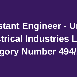 Assistant Engineer – United Electrical Industries Ltd. – Category Number 494/2022